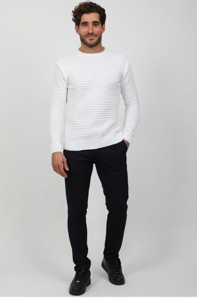 Ανδρική Πλεκτή Μπλούζα Regal White