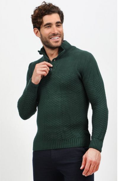 Ανδρική Πλεκτή Μπλούζα Stud Green