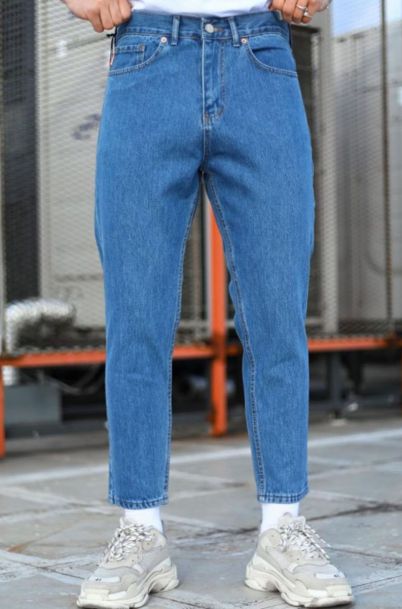 Ανδρικό Jean Παντελόνι Plain D.Blue