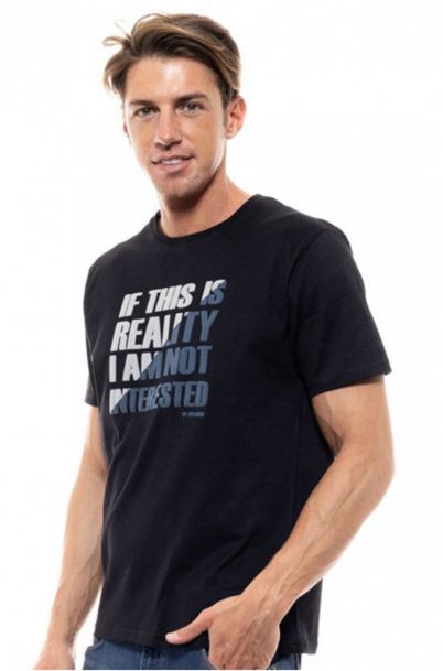 Ανδρικό T-Shirt Interested Black