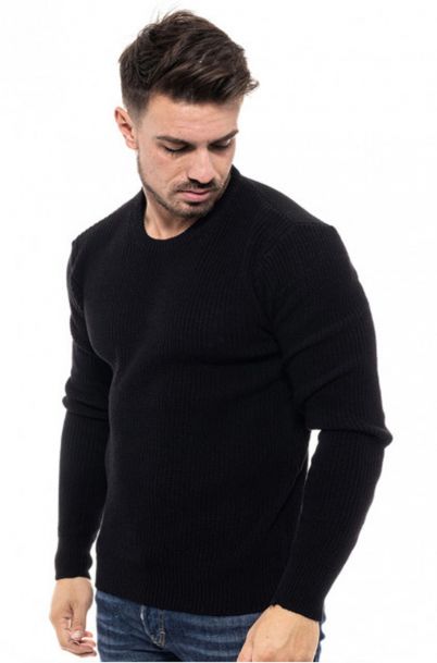 Ανδρική Πλεκτή Μπλούζα Gather Black