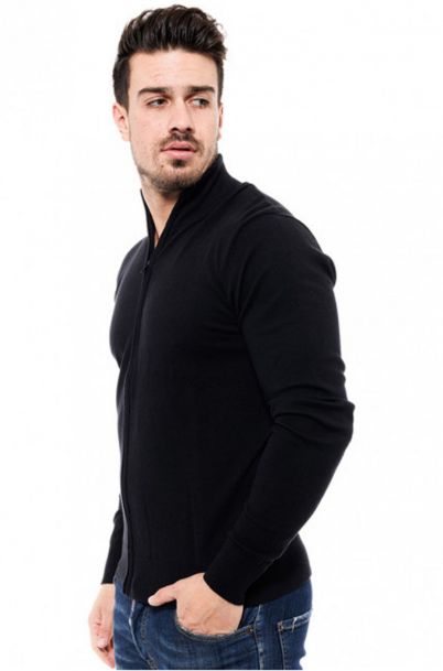 Ανδρική Πλεκτή Ζακέτα With Black