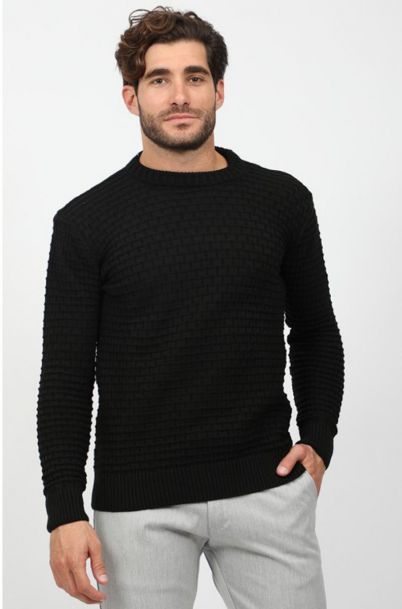 Ανδρική Πλεκτή Μπλούζα Regal Black