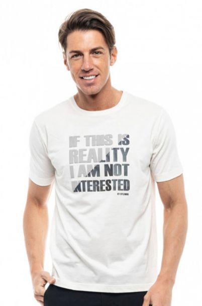 Ανδρικό T-Shirt Interested Ecru