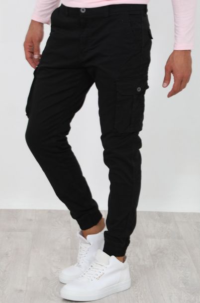 Ανδρικό Cargo Παντελόνι Facial Black