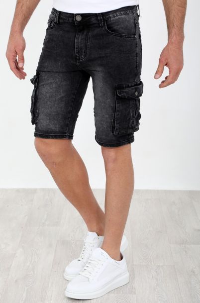 Ανδρική Jean Βερμούδα Runner Black