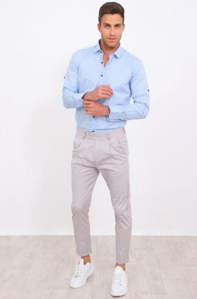 Ανδρικό Chino Παντελόνι Malt Ice Grey 